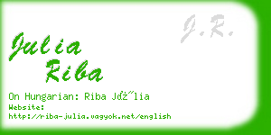 julia riba business card
